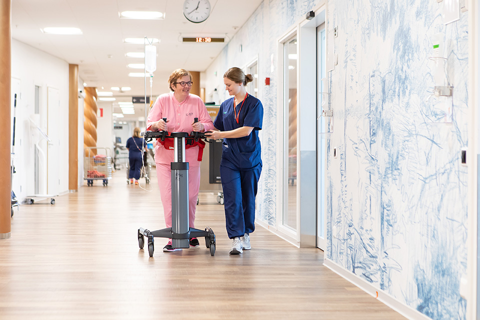 Kuva K-siiven osaston käytävältä.