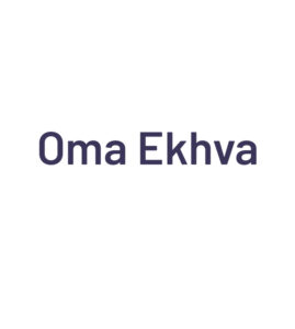Oma Ekhva -teksti valkoisella pohjalla